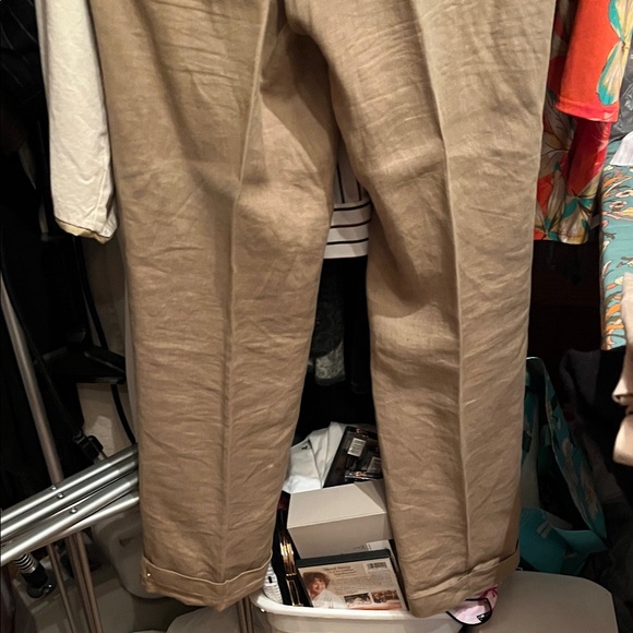 Banana Republic Men's Tan Pants 100% linen 34 LONG - Picture 6 of 6